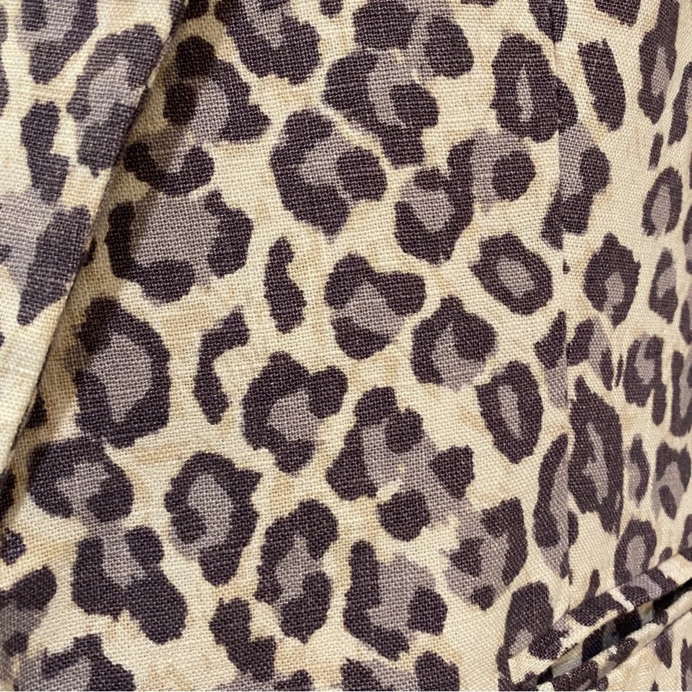 Rachel Zoe linen blend gray and cream leopard print blazer/jacket. Size Medium - Picture 4 of 8